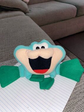 Cloud 9 Vintage Teal Plush Frog with Green Limbs